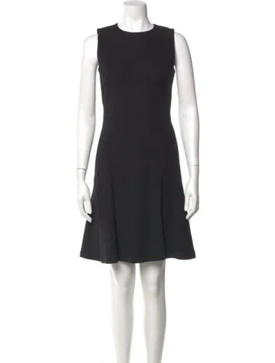 Pre-owned Akris Punto Crew Neck Mini Dress In Blue