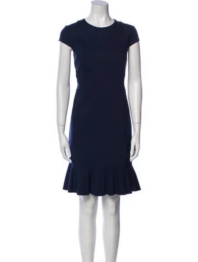 Pre-owned Akris Punto Crew Neck Mini Dress In Blue