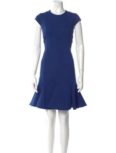 Pre-owned Akris Punto Crew Neck Mini Dress In Blue