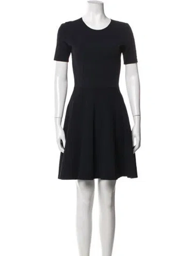 Pre-owned Akris Punto Crew Neck Mini Dress In Blue