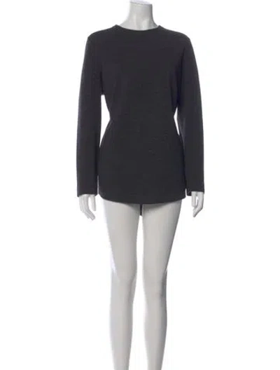 Pre-owned Akris Punto Crew Neck Mini Dress In Gray
