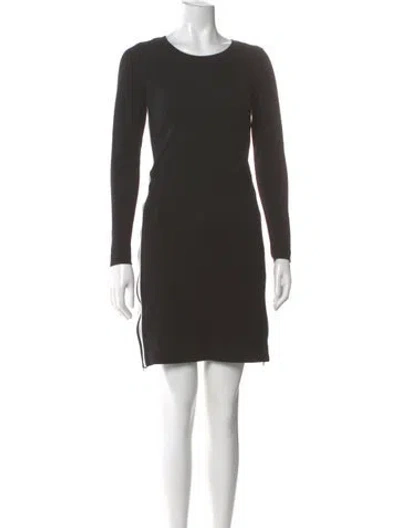 Pre-owned Akris Punto Crew Neck Mini Dress In Green