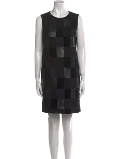 Pre-owned Akris Punto Crew Neck Mini Dress In Green
