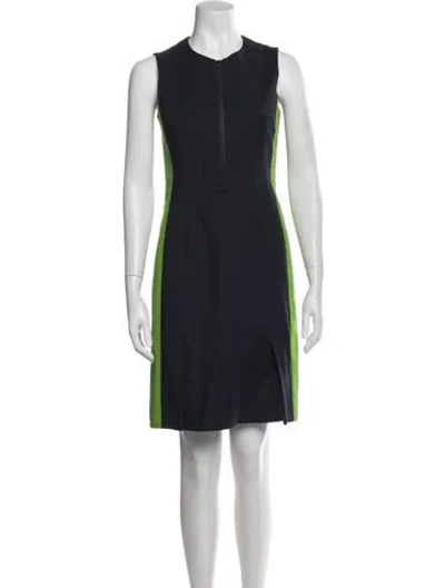 Pre-owned Akris Punto Crew Neck Mini Dress In Multi
