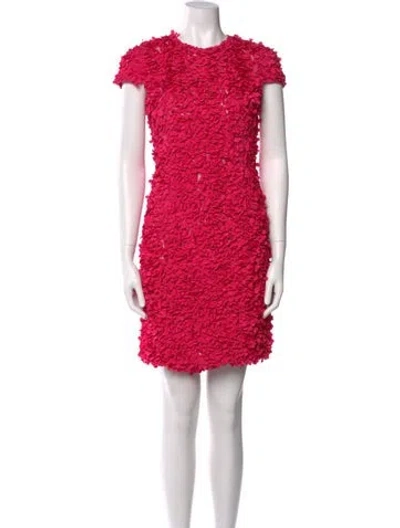 Pre-owned Akris Punto Crew Neck Mini Dress In Pink