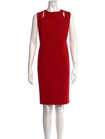 Pre-owned Akris Punto Crew Neck Mini Dress In Red