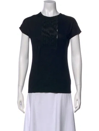 Pre-owned Akris Punto Crew Neck Short Sleeve T-shirt In Black