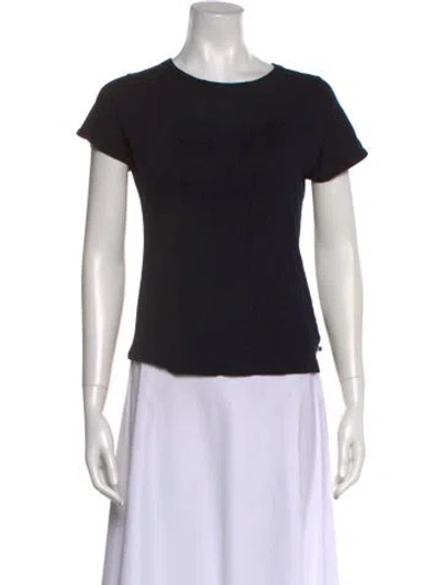 Pre-owned Akris Punto Crew Neck Short Sleeve T-shirt In Black
