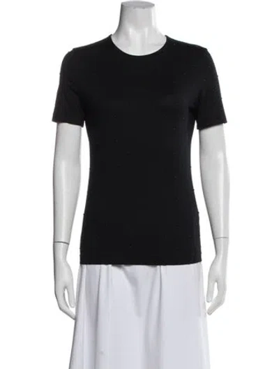 Pre-owned Akris Punto Crew Neck Short Sleeve T-shirt In Black
