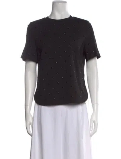 Pre-owned Akris Punto Crew Neck Short Sleeve T-shirt In Black