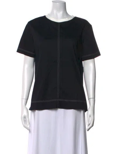 Pre-owned Akris Punto Crew Neck Short Sleeve T-shirt In Black