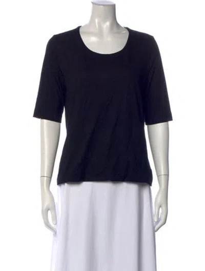 Pre-owned Akris Punto Crew Neck Short Sleeve T-shirt In Black