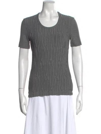 Pre-owned Akris Punto Crew Neck Short Sleeve T-shirt In Gray