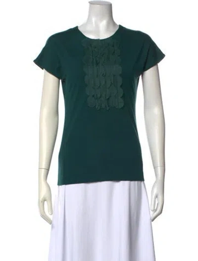 Pre-owned Akris Punto Crew Neck Short Sleeve T-shirt In Green