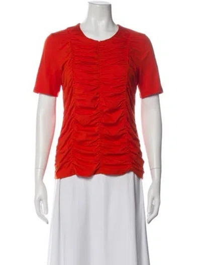 Pre-owned Akris Punto Crew Neck Short Sleeve T-shirt In Orange