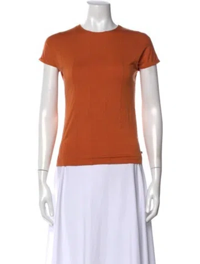 Pre-owned Akris Punto Crew Neck Short Sleeve T-shirt In Orange