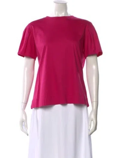 Pre-owned Akris Punto Crew Neck Short Sleeve T-shirt In Pink