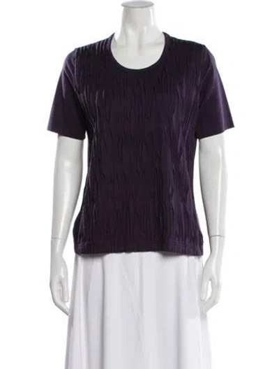 Pre-owned Akris Punto Crew Neck Short Sleeve T-shirt In Purple