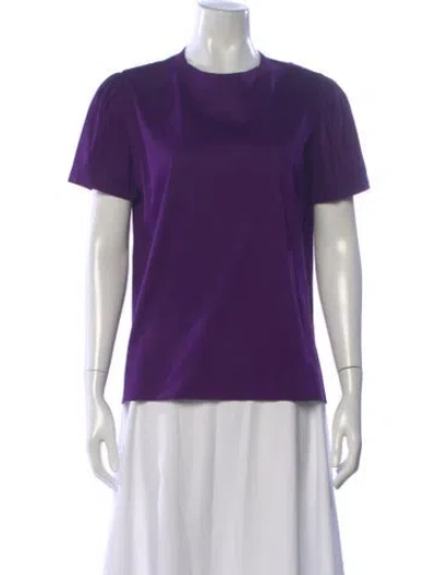 Pre-owned Akris Punto Crew Neck Short Sleeve T-shirt In Purple