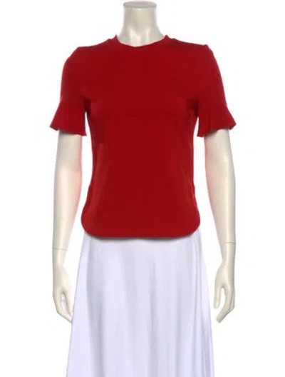 Pre-owned Akris Punto Crew Neck Short Sleeve T-shirt In Red