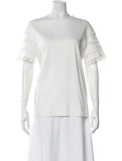 Pre-owned Akris Punto Crew Neck Short Sleeve T-shirt W/ Tags In White