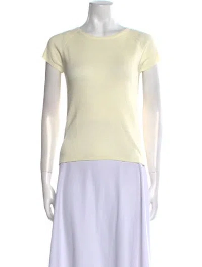 Pre-owned Akris Punto Crew Neck Short Sleeve T-shirt In White