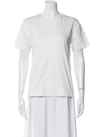 Pre-owned Akris Punto Crew Neck Short Sleeve T-shirt In White