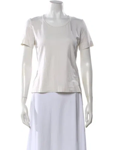 Pre-owned Akris Punto Crew Neck Short Sleeve T-shirt In White