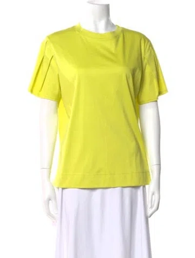 Pre-owned Akris Punto Crew Neck Short Sleeve T-shirt In Yellow