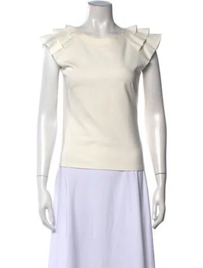 Pre-owned Akris Punto Crew Neck Sleeveless Top In Neutral