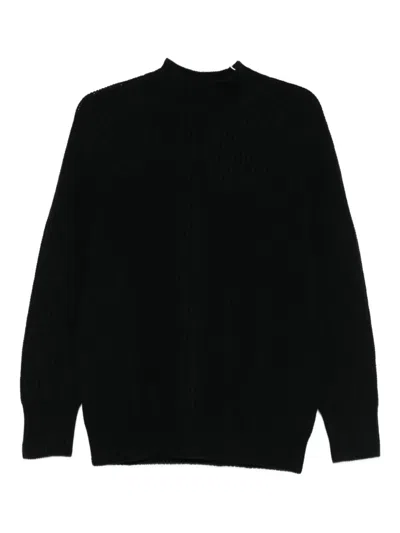 Akris Punto Crew Neck Sweater In Black