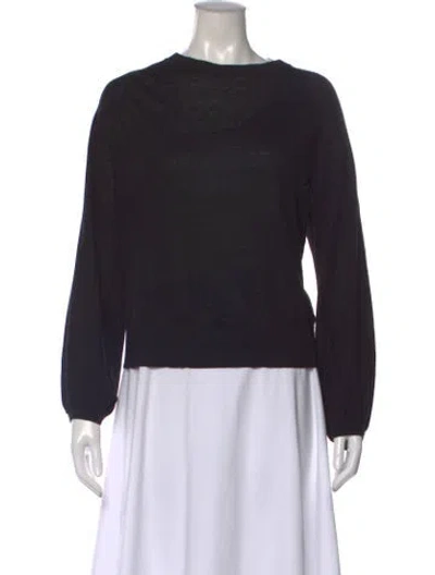 Pre-owned Akris Punto Crew Neck Sweater In Black