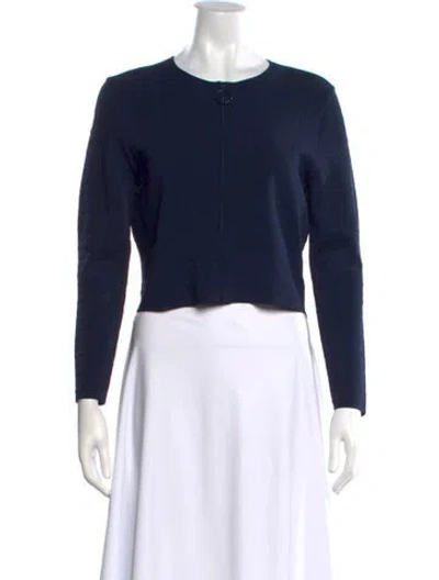 Pre-owned Akris Punto Crew Neck Sweater In Blue