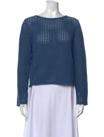 Pre-owned Akris Punto Crew Neck Sweater In Blue