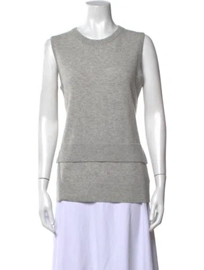 Pre-owned Akris Punto Crew Neck Sweater In Grey