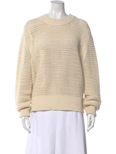 Pre-owned Akris Punto Crew Neck Sweater In Neutral