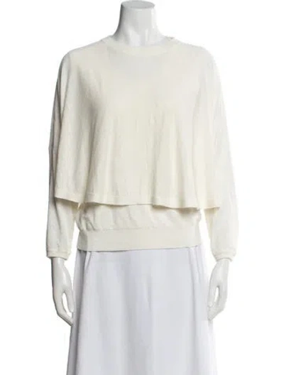 Pre-owned Akris Punto Crew Neck Sweater In Neutral