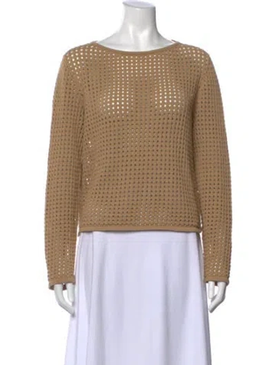 Pre-owned Akris Punto Crew Neck Sweater In Neutral