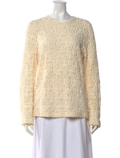 Pre-owned Akris Punto Crew Neck Sweater In Neutral