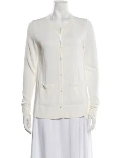 Pre-owned Akris Punto Crew Neck Sweater In Neutrals