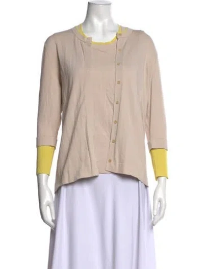 Pre-owned Akris Punto Crew Neck Sweater W/ Tags In Neutrals