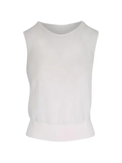 Akris Punto Crew-neck Tank Top In White