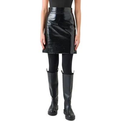 AKRIS PUNTO AKRIS PUNTO CRINKLED LACQUER MINISKIRT