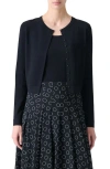 Akris Punto Crop Crewneck Cardigan In Black
