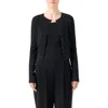 Akris Punto Crop Crewneck Cardigan In Black