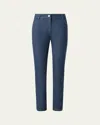 Akris Punto Crop Denim Skinny Leg Pants In Navy