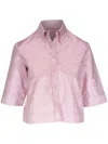 Akris Punto Cropped Shirt In Pink