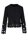 Akris Punto Cut-out Cropped Jacket In Black