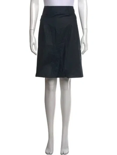 Pre-owned Akris Punto Cutout Accent Knee-length Skirt In Blue