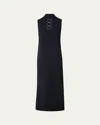 Akris Punto Cutout Ring Hardware Wool Dress In Blue